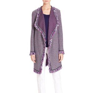 St. John Collection Purple Long Coat M
